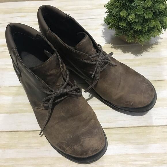 Merrell Cloudy Brown Gray Leather Lace Up Ankle Boots Booties Women’s Size 7 - Picture 2 of 7